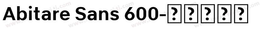 Abitare Sans 600字体转换
